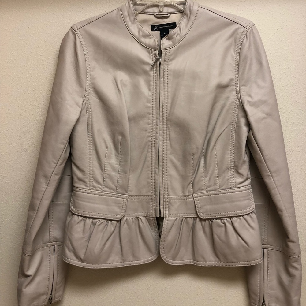 INC Pleather Stine colored Blazer Jacket